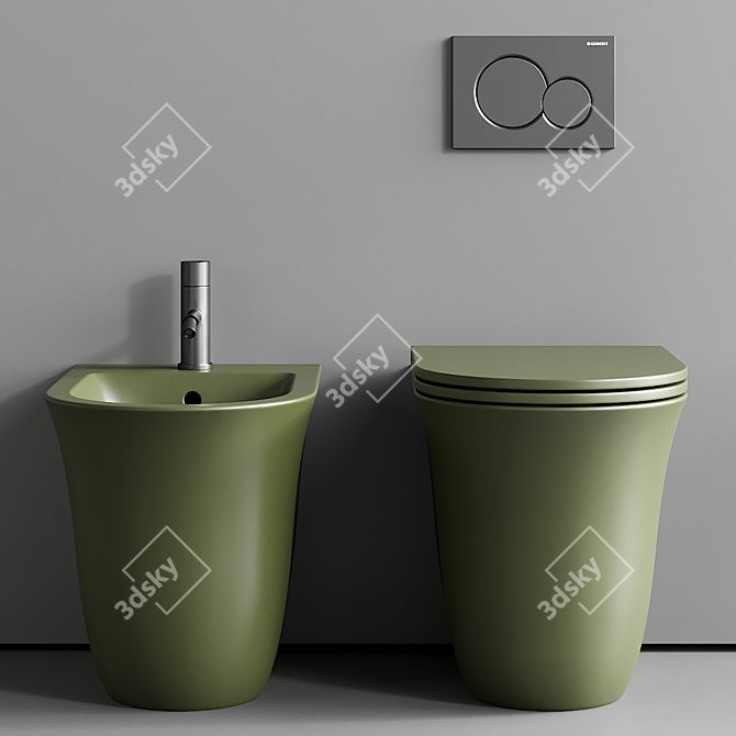  Flut Ceramic WC & Bidet 3D model image 2