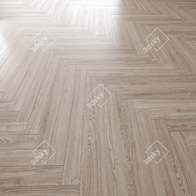 Premium Oak Parquet Flooring Pack 3D model image 2