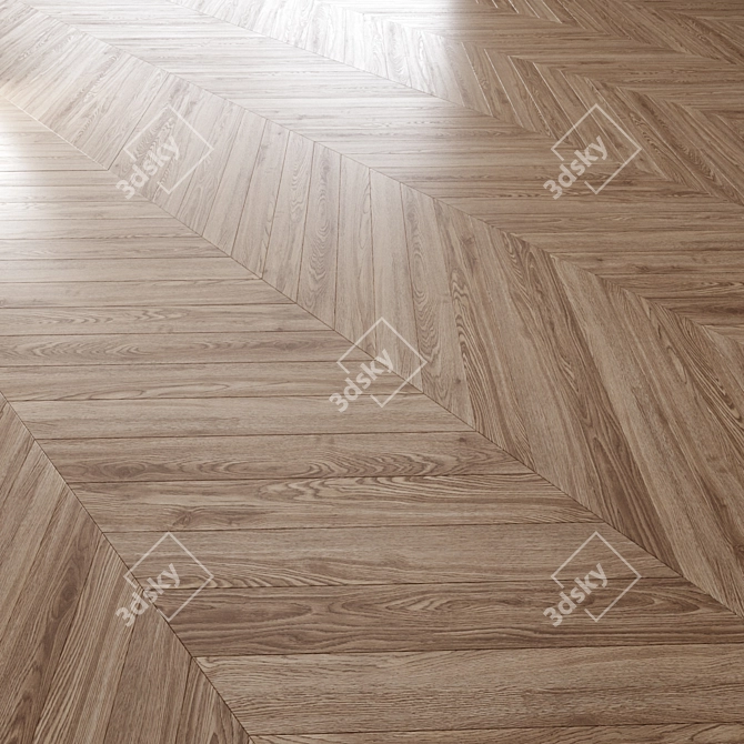 Premium Oak Parquet Flooring Pack 3D model image 3