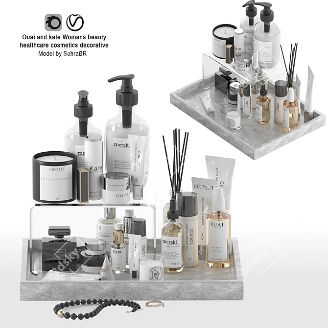 Chic Beauty Deco Set, Vray/Corona 3D model image 6