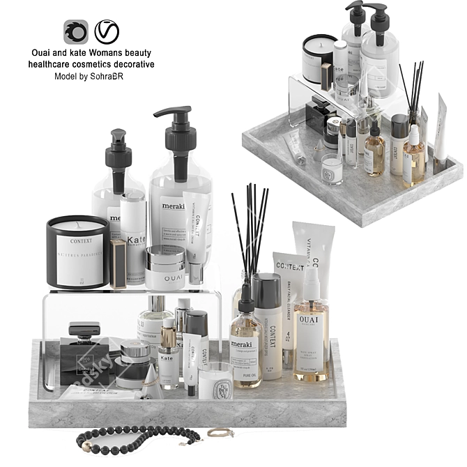 Chic Beauty Deco Set, Vray/Corona 3D model image 7