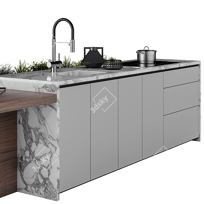 Botanical Kitchen Island Display 3D model image 5