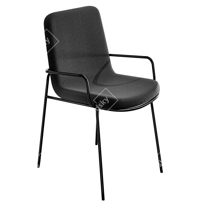 Modern Dark Grey Chair - Giulia 3D model image 1