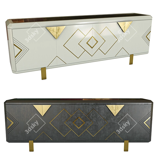 Versace LuxeLife Komod Furniture 3D model image 1