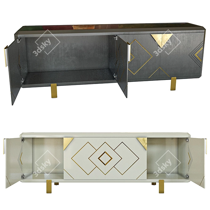 Versace LuxeLife Komod Furniture 3D model image 2