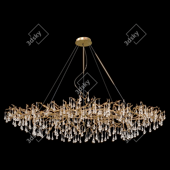 Reina V2 Art Deco Chandelier 3D model image 1