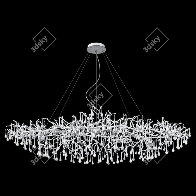 Reina V2 Art Deco Chandelier 3D model image 3