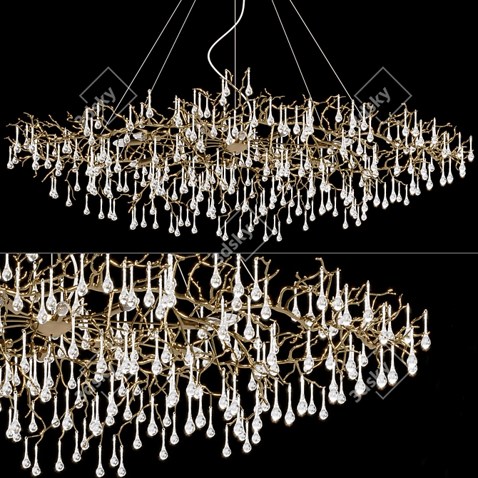 Reina V2 Art Deco Chandelier 3D model image 4