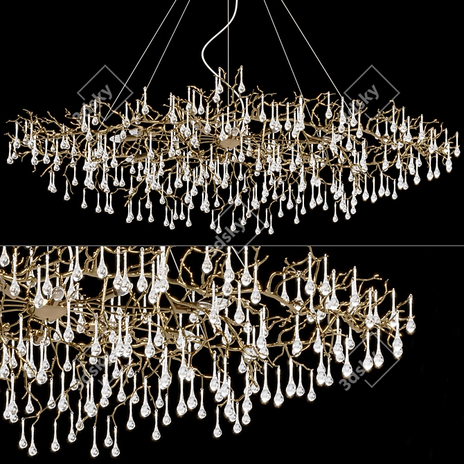 Reina V2 Art Deco Chandelier 3D model image 6