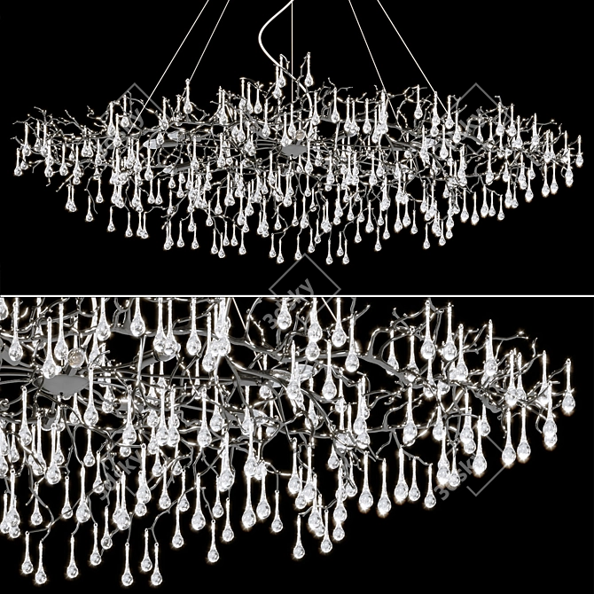 Reina V2 Art Deco Chandelier 3D model image 8