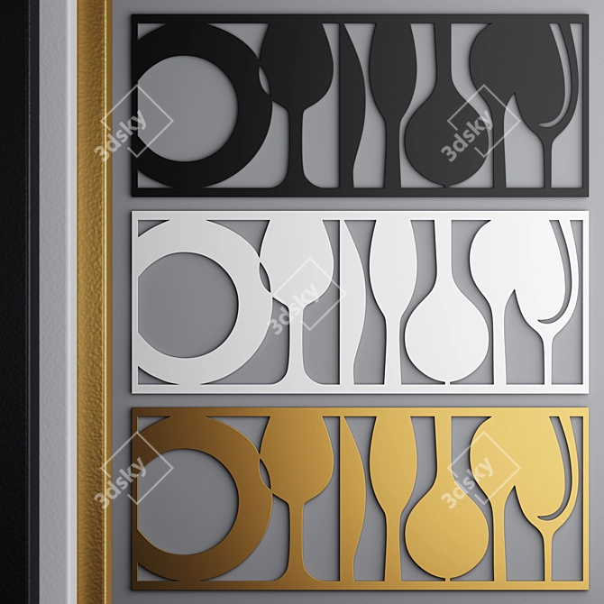 Kitchen V1 Decorative Panel 3D model image 1