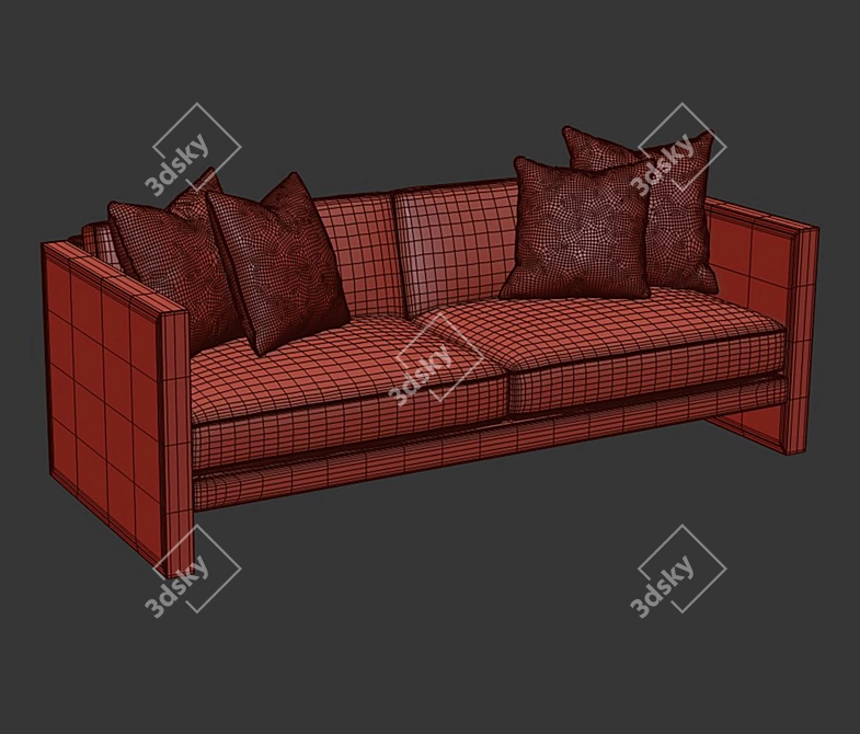 Modern X-Form Turbo Sofa 3D model image 5