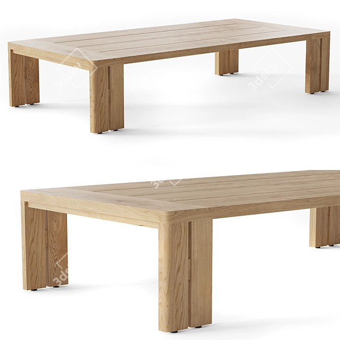 RH Matira Teak Coffee Table 3D model image 1