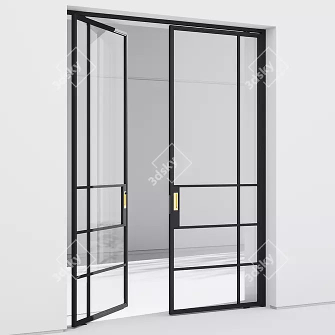 Corona Render Aluminium Door 301 3D model image 2