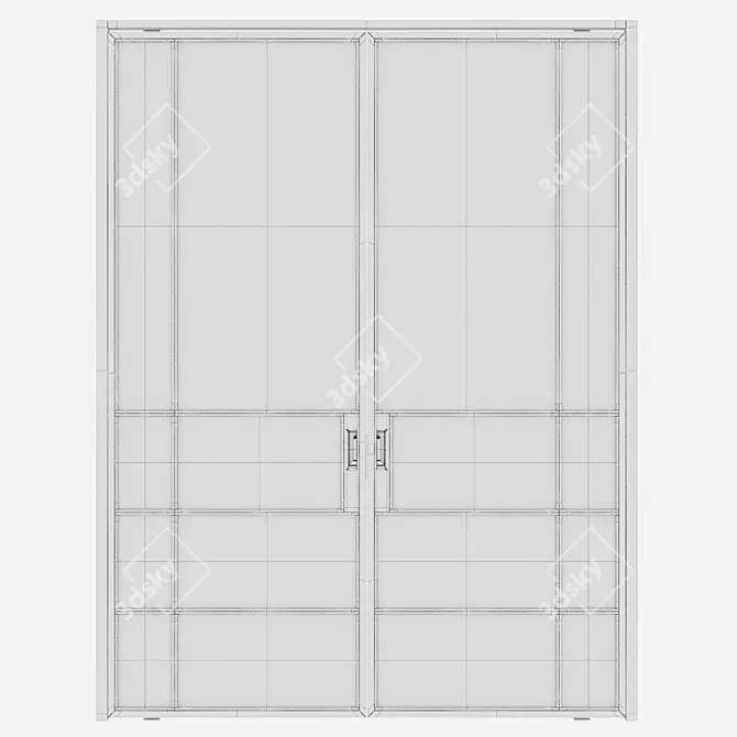 Corona Render Aluminium Door 301 3D model image 4