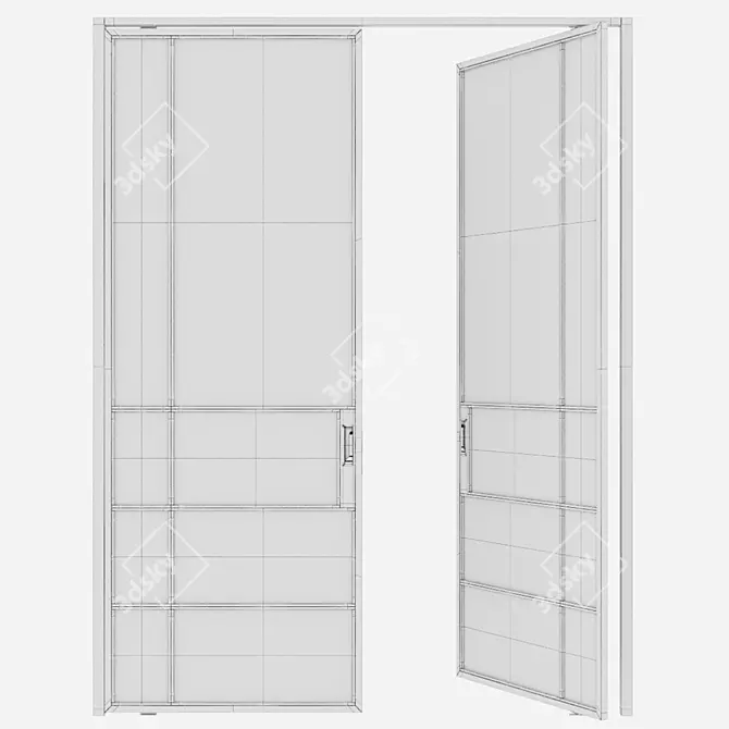 Corona Render Aluminium Door 301 3D model image 5