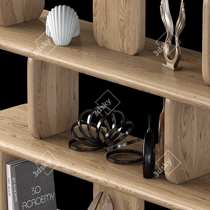 Nera Bookcase Shelf Storage Solution 3D model image 4