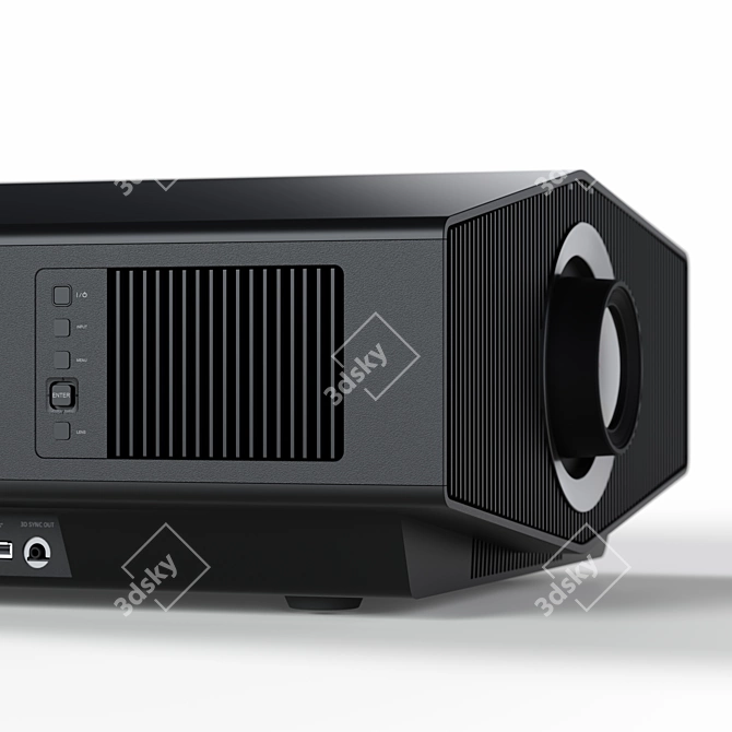 Compact 4K HDR Laser Projector 3D model image 3