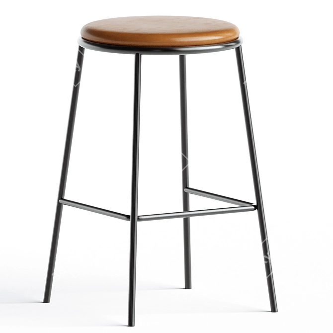 Piper Upholstered Bar Stool 3D model image 1