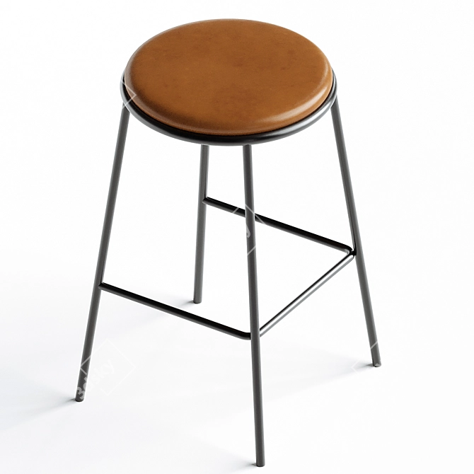 Piper Upholstered Bar Stool 3D model image 2