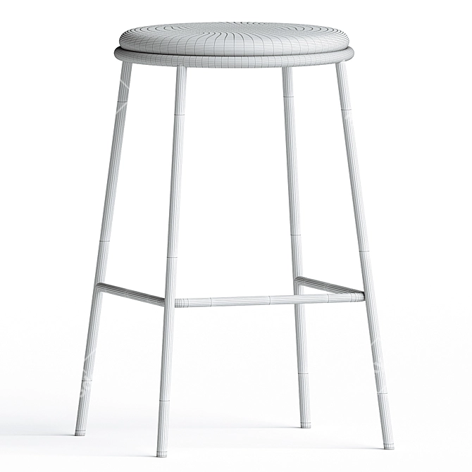 Piper Upholstered Bar Stool 3D model image 3