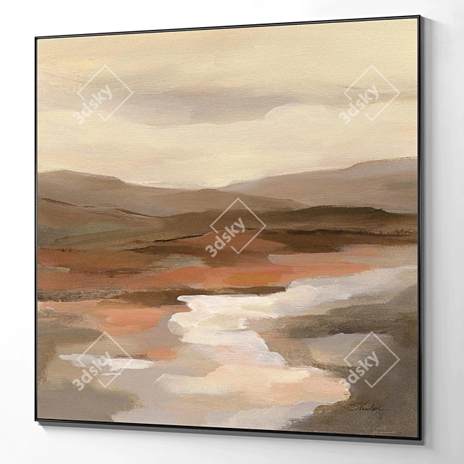 Abstract Canvas Photo Frames Set 3D model image 6