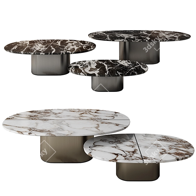 Giotto Coffee Tables by Umberto Asnago 3D model image 2