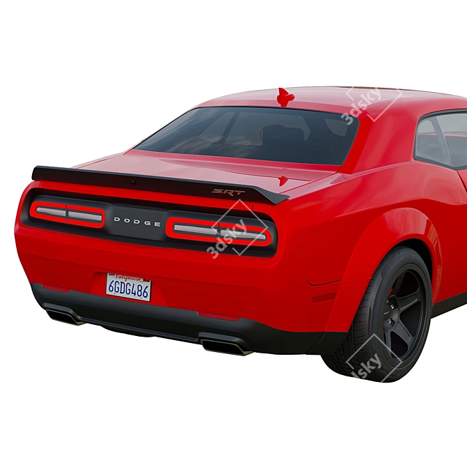 Title: Dodge Challenger SRT Hellcat Demon 3D model image 6