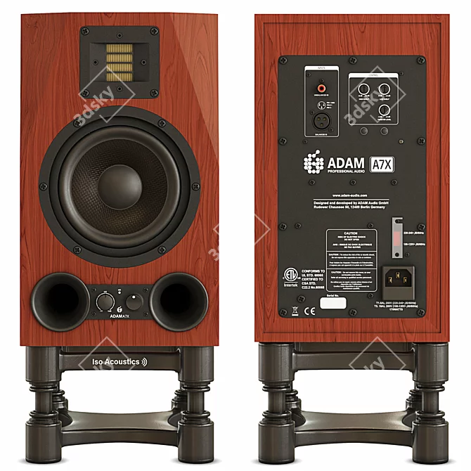 Professional Audio Studio Monitor: Adam Audio A7X 3D model image 3