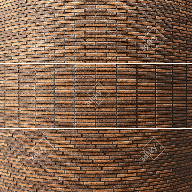 Seamless Brick Texture Set 3D model image 3