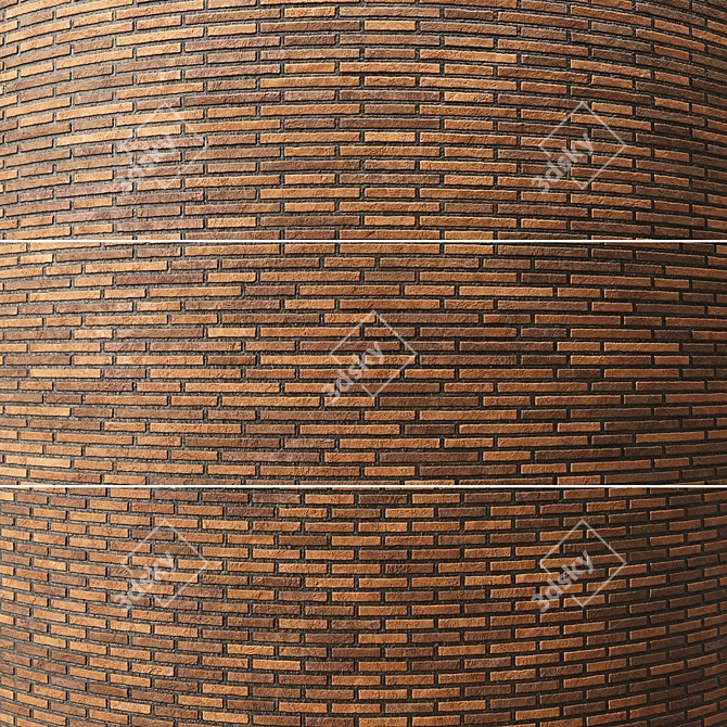 Seamless Brick Texture Set 3D model image 4