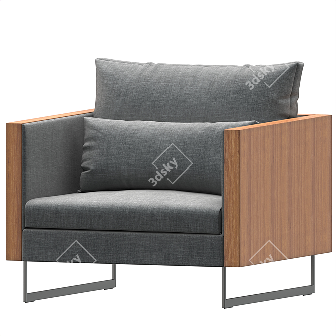 Stylish Joquer Deck Armchair Render 3D model image 1