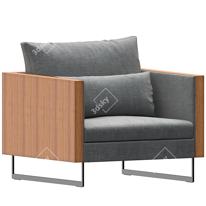 Stylish Joquer Deck Armchair Render 3D model image 2