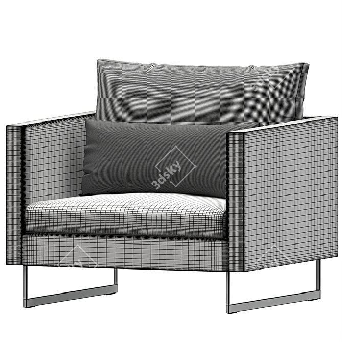 Stylish Joquer Deck Armchair Render 3D model image 5