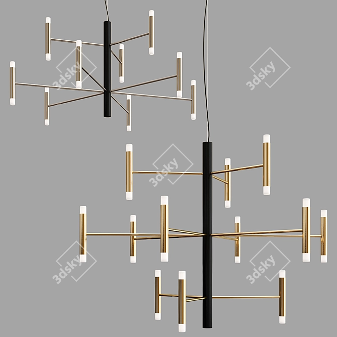 Modern LED Chandelier PERLA (2023) 3D model image 3