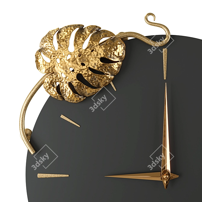 Monstera Deliciosa Wall Clock 3D model image 7