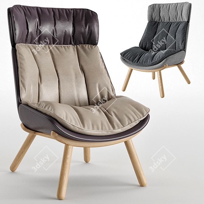 Space Station Lounge Chair 3D model image 2