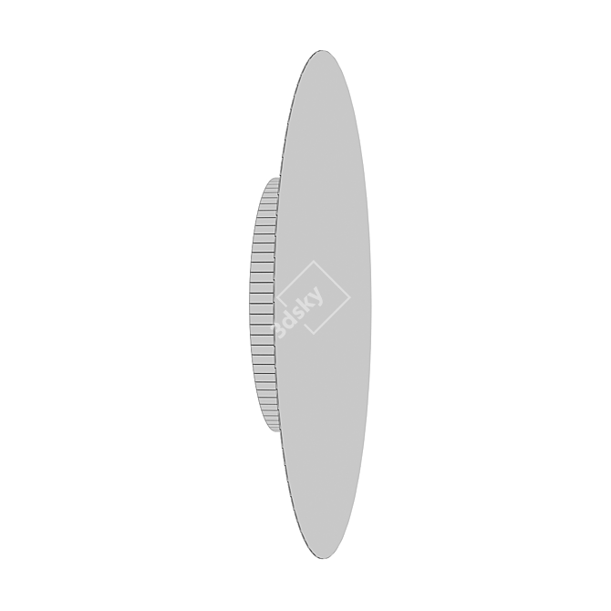 Minimalist LED Round Wall Light 3D model image 3