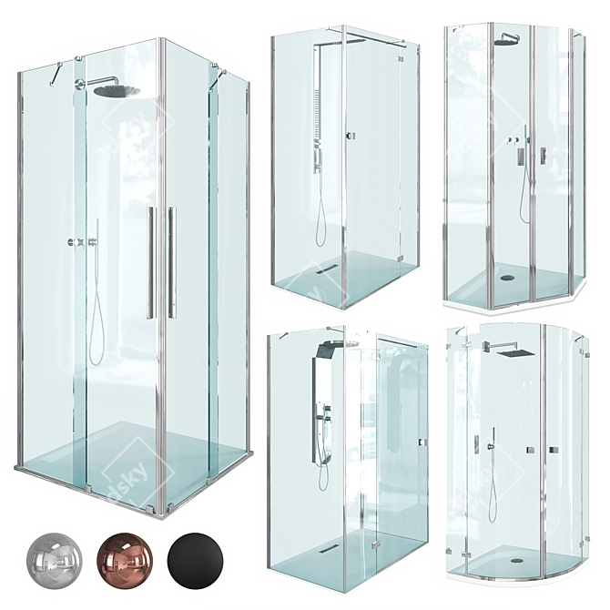 Radaway Shower Enclosure Collection 3D model image 1