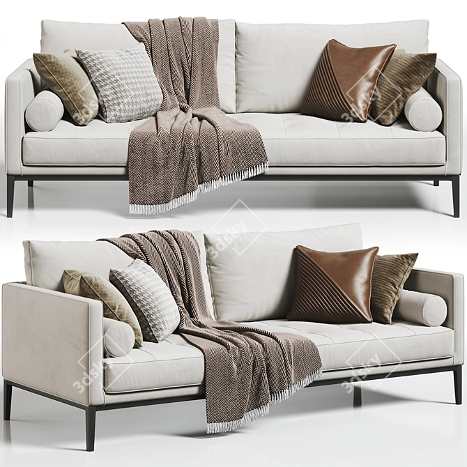 Elegant Maxalto Simpliciter Sofa Model 3D model image 1