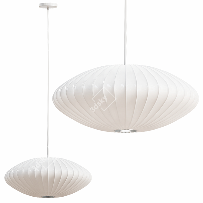 Modern Hay Bubble Pendant Light 3D model image 1