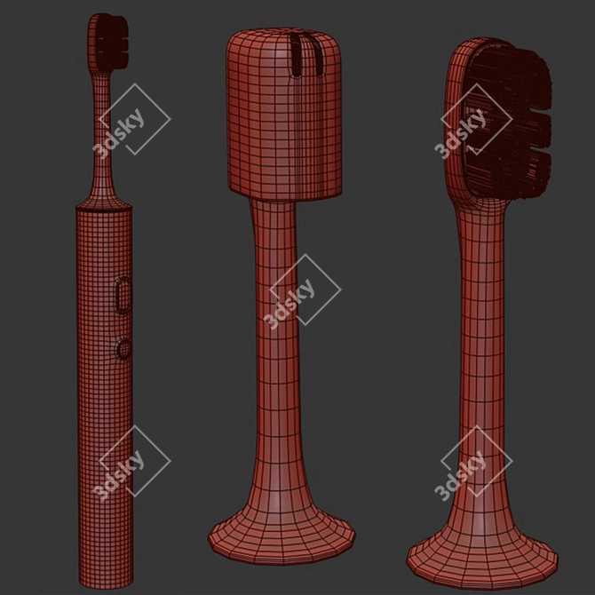 Title: Xiaomi Toothbrush Stand TurboSmooth 3D model image 3