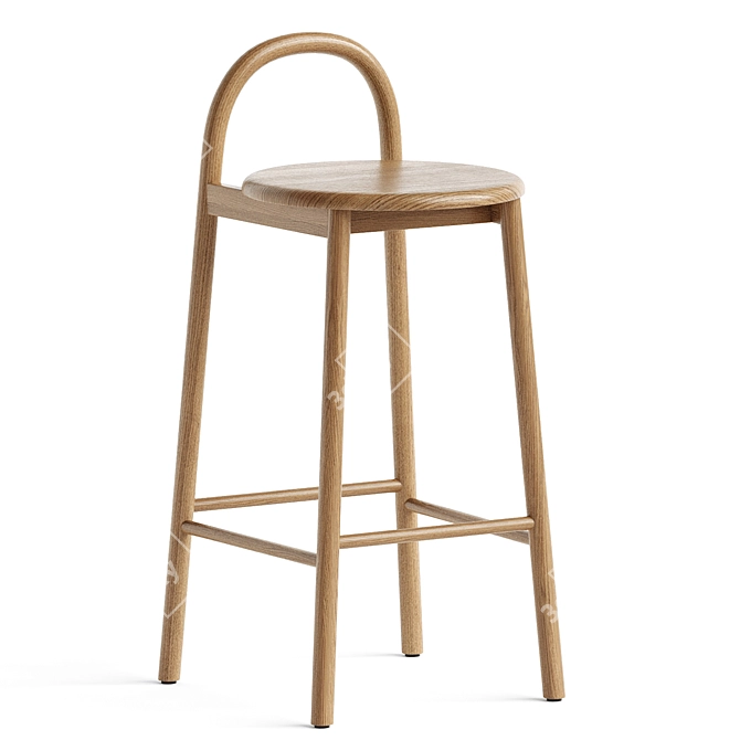 Elegant Bobby Bar Stool 3D model image 1