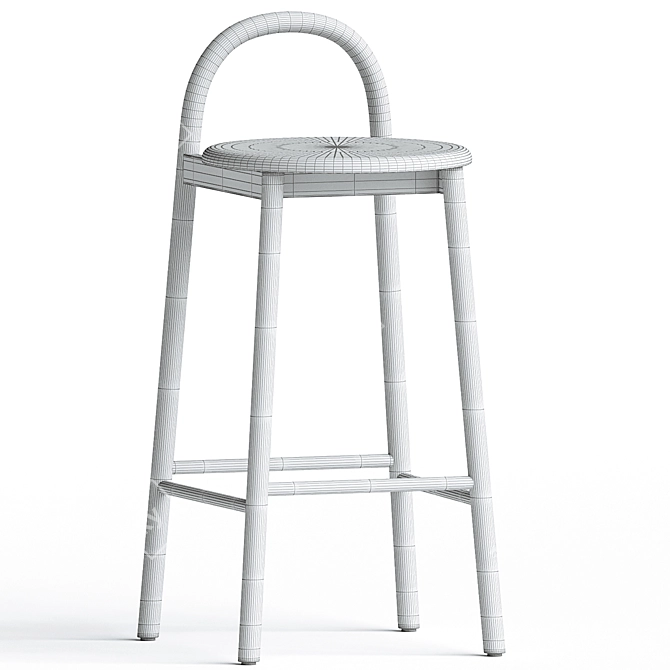 Elegant Bobby Bar Stool 3D model image 3