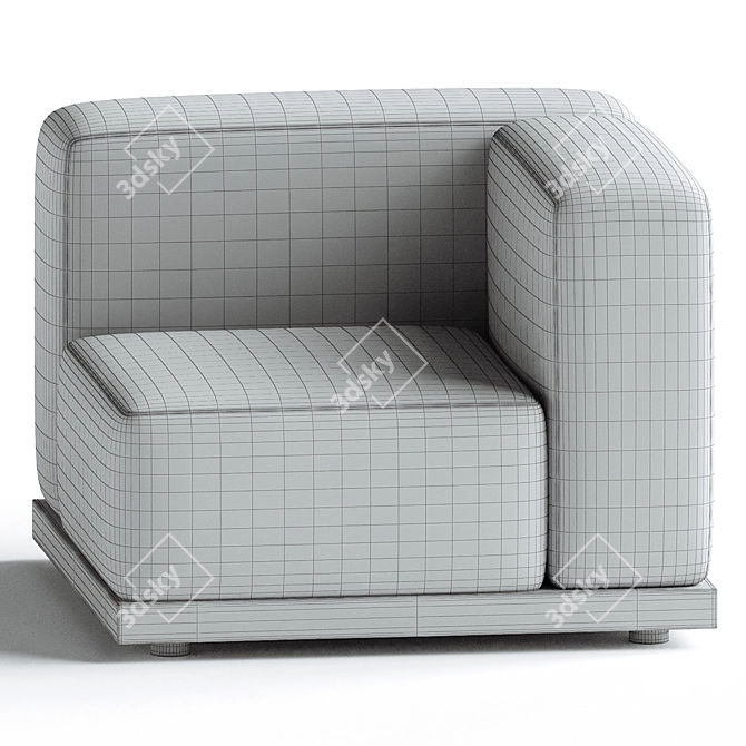 N-S02 Armchair: Karimoku Collection 3D model image 3