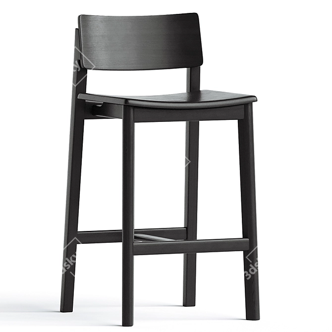 Elegant Poise Counter Stool 3D model image 1