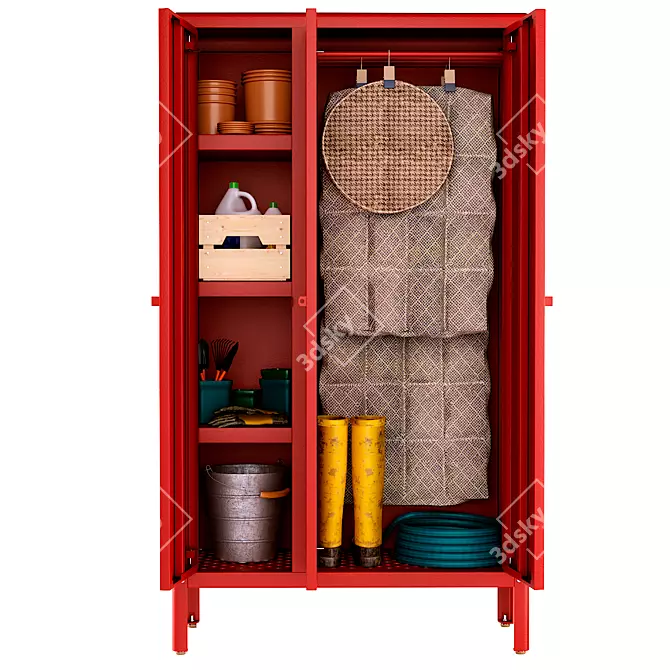 Outdoor Tool Cabinet & Hanger 3D model image 2