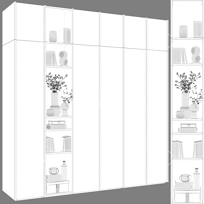 Modern Modular Wardrobes 75 3D model image 2