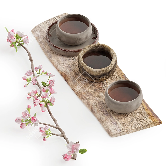 Renewal Spring Tea Tray Display 3D model image 1