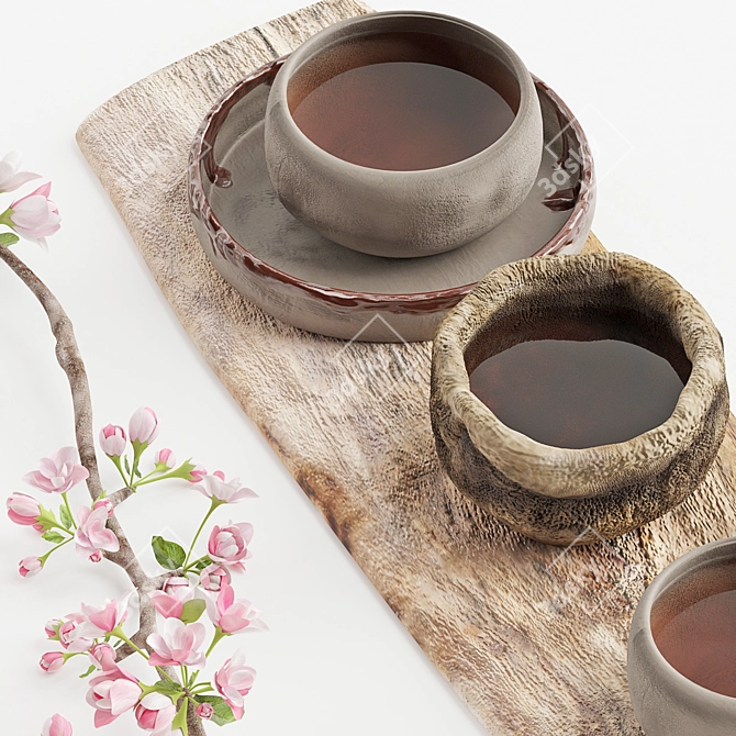 Renewal Spring Tea Tray Display 3D model image 2